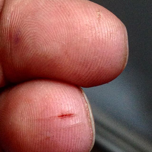 I@ guess this is just a hazard of the trade. #stainedglass #nocalluses